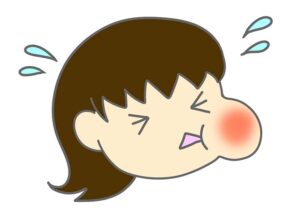 怪我左頬